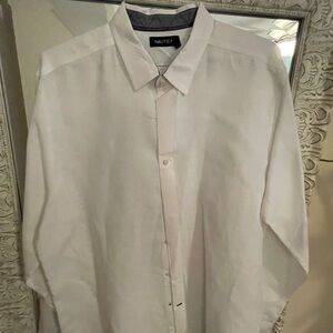 Nautica Men's Classic White Button-Down Shirt